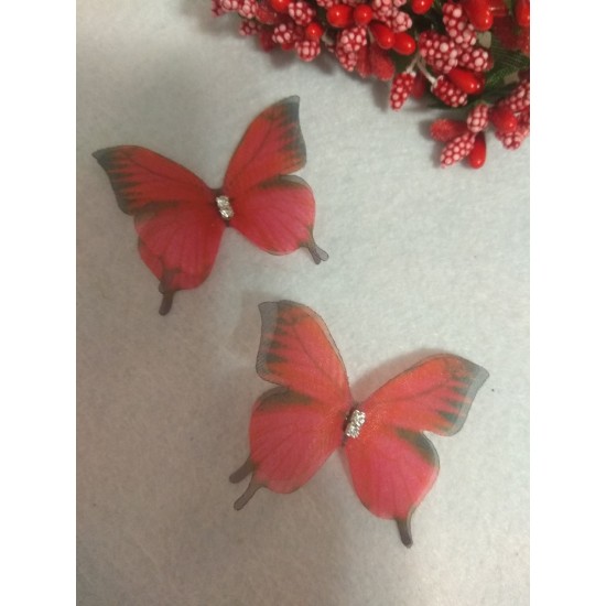 Бабочки шифоновые средние 4,5 см , цена за 1 шт