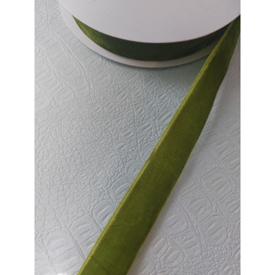  Лента бархатная 2,5 см фисташковый №152, цена за 1 м