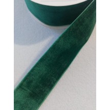 Лента бархатная 3,8 см зеленый №163, цена за 1 м