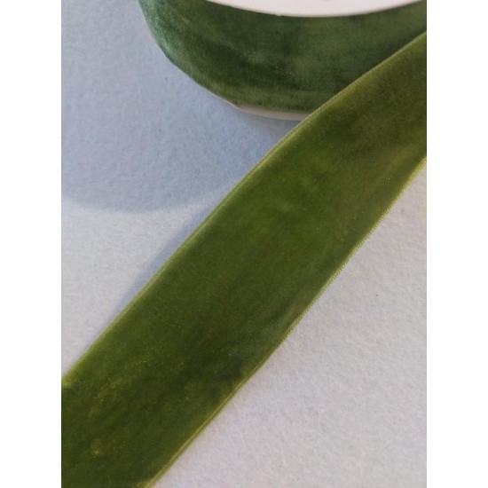 Лента бархатная 3,8 см фисташковый №152, цена за 1 м