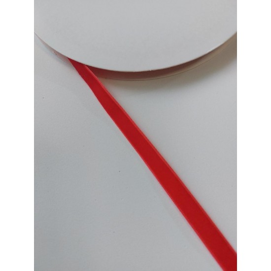 Лента бархатная 1см (красный), цена за 1 м