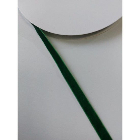 Лента бархатная 1см (зеленый), цена за 1 м