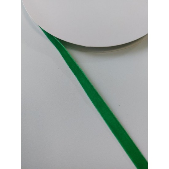 Лента бархатная 1см (св.зеленый), цена за 1 м
