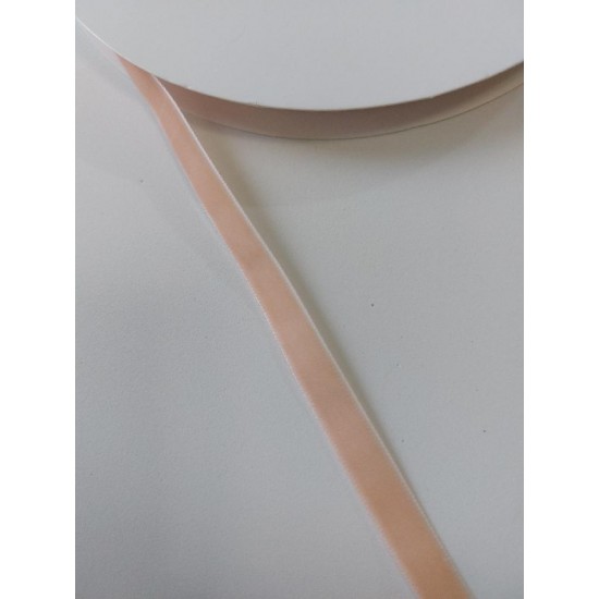 Лента бархатная 1см (персиковый), цена за 1 м