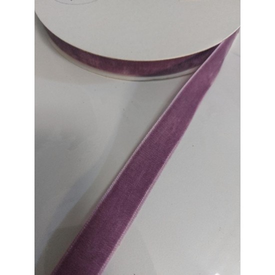  Лента бархатная 1,5 см сиреневая 199, цена за 1 м