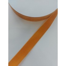  Лента бархатная 2,5 см цв. тыквенный, цена за 1 м