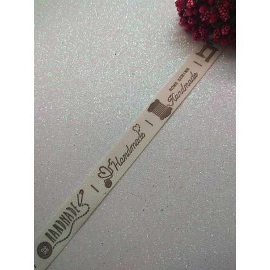 Лента льняная Handmade, цена за 1 м