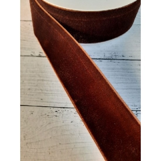 Лента бархатная 3,8 см шоколадный 120, цена за 1 м