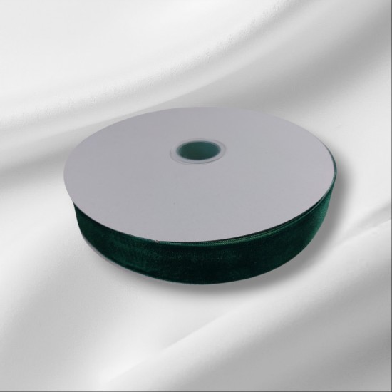 Лента бархатная 2,5 см, цв. зеленый, цена за 1 м