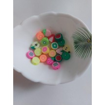 Бусины резиновые фигурные"Фрукты", цена за 20 шт
