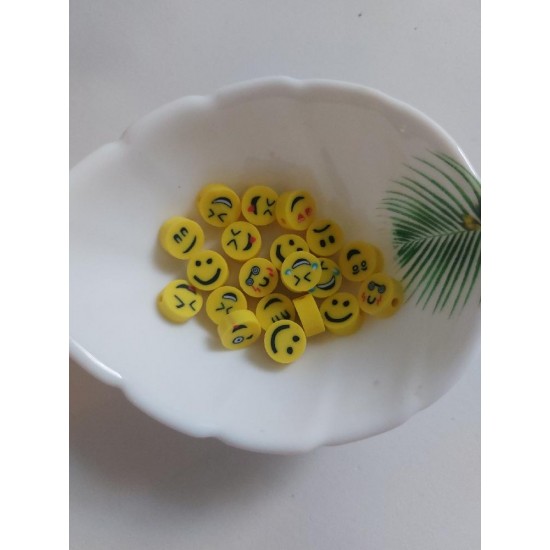 Бусины резиновые фигурные"Смайлики", цена за 20 шт