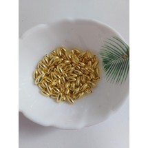Бусины под жемчуг "рис" 4*8 мм золото, цена за 10 гр