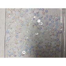 Полубусины-перламутр (цв. белый) 6мм, цена за 20 гр