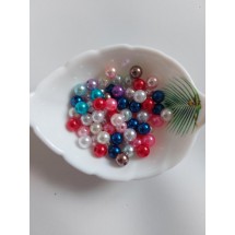Бусины под жемчуг 8 мм микс, цена за 20 гр