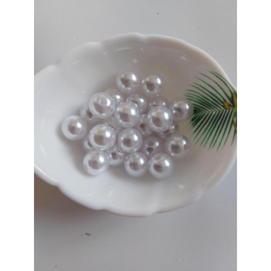 Бусины под жемчуг "премиум" 12 мм белый, цена за 20 гр