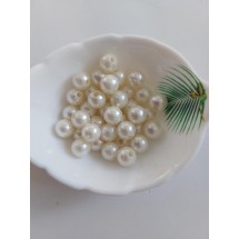 УЦЕНКА Бусины под жемчуг 10 мм молочный, цена за 20 гр