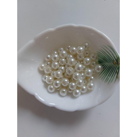 Бусины под жемчуг "премиум" 8 мм молочный, цена за 20 гр