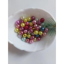 Бусины под жемчуг 8 мм микс 1, цена за 20 гр