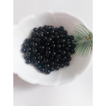 Бусины под жемчуг 6 мм черный, цена за 20 гр