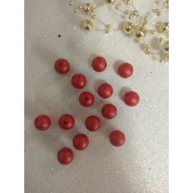 Бусины матовые d=10 мм красные 36, цена за 20 гр