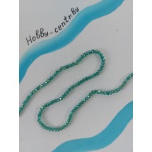 Бусины стеклянные 4 мм изумрудный АВ №15, цена за 50 шт