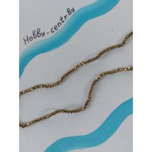 Бусины стеклянные 4 мм золото металлик №32, цена за 50 шт