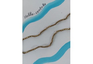 Бусины стеклянные 4 мм золото металлик №32, цена за 50 шт