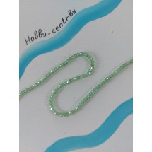 Бусины стеклянные 4 мм светло-зеленый АВ №19, цена за 50 шт