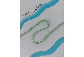 Бусины стеклянные 4 мм светло-зеленый АВ №19, цена за 50 шт