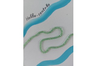 Бусины стеклянные 4 мм светло-зеленый №88, цена за 50 шт