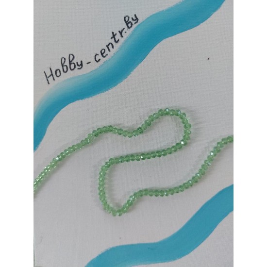 Бусины стеклянные 4 мм светло-зеленый №88, цена за 50 шт