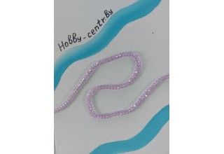 Бусины стеклянные 4 мм сиреневый АВ №38, цена за 50 шт