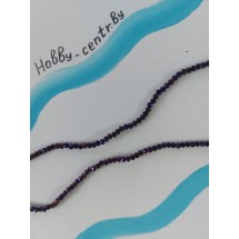 Бусины стеклянные 4 мм фиолетовый металлик №86, цена за 50 шт