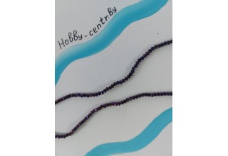 Бусины стеклянные 4 мм фиолетовый металлик №86, цена за 50 шт