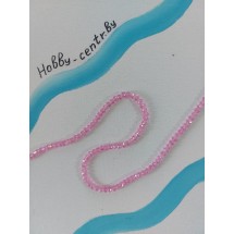 Бусины стеклянные 4 мм розовый АВ №36, цена за 50 шт