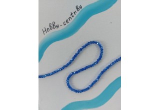 Бусины стеклянные 4 мм синий АВ №12, цена за 50 шт