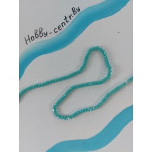 Бусины стеклянные 4 мм аквамарин матовый №30, цена за 50 шт