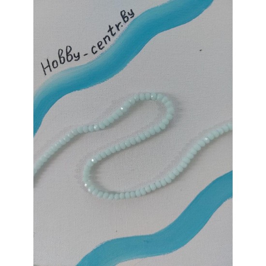 Бусины стеклянные 4 мм светло-мятный матовый №34, цена за 50 шт