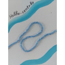 Бусины стеклянные 4 мм светло-голубой АВ №17, цена за 50 шт