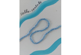 Бусины стеклянные 4 мм светло-голубой АВ №17, цена за 50 шт