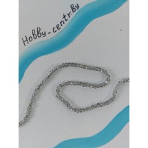 Бусины стеклянные  граненые d 4 мм серый 4, цена за 50 шт