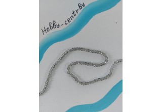 Бусины стеклянные  граненые d 4 мм серый 4, цена за 50 шт