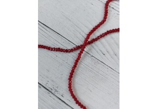 Бусины стеклянные прозрачные граненые d 3 мм бордо 110, цена за 50 шт