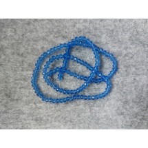 Бусины стеклянные прозрачные граненые d 3 мм синие 18, цена за 50 шт