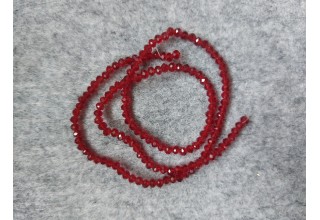 Бусины стеклянные прозрачные граненые d 3 мм бордо 110, цена за 50 шт