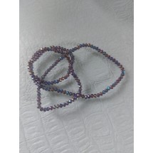 Бусины стеклянные прозрачные граненые d 3 мм фиолет АВ, цена за 50 шт