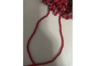 Бусины стеклянные прозрачные граненые d 3 мм красный 38, цена за 50 шт