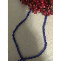 Бусины на леске стеклянные матовые граненые d 3 мм синие 113, цена за 50 шт