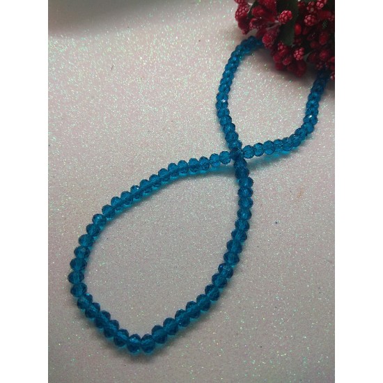 Бусины стеклянные 6 мм №77 цв. темно-бирюзовый, цена за 25 шт