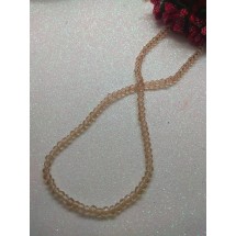 Бусины стеклянные 4 мм светло-бежевый прозрачный №81, цена за 50 шт